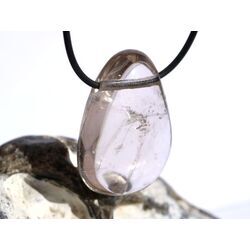 Rauchquarz hell XXL Trommelstein / Scheibenstein gebohrt - Sonderqualitt - ca. 3,9 cm x 2,9 cm x 1,2 cm