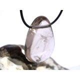 Rauchquarz hell XXL Trommelstein / Scheibenstein gebohrt - Sonderqualität - ca. 3,9 cm x 2,9 cm x 1,2 cm