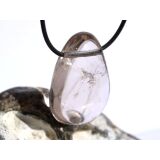 Rauchquarz hell XXL Trommelstein / Scheibenstein gebohrt - Sonderqualität - ca. 3,9 cm x 2,9 cm x 1,2 cm