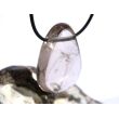 Rauchquarz hell XXL Trommelstein / Scheibenstein gebohrt - Sonderqualität - ca. 3,9 cm x 2,9 cm x 1,2 cm