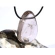 Rauchquarz hell XXL Trommelstein / Scheibenstein gebohrt - Sonderqualität - ca. 3,9 cm x 2,9 cm x 1,2 cm