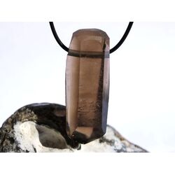 Rauchquarz dunkel Dow XXXL Kristallstab / Rohstein mit Spitze gebohrt, geschliff. - Handarbeit - AA-Sonderqualitt - ca. 5,7 cm x 2,1 cm x 1,6 cm