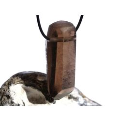 Rauchquarz dunkel Dow XXXL Kristallstab / Rohstein mit Spitze gebohrt, geschliff. - Handarbeit - AA-Sonderqualitt - ca. 5,7 cm x 2,1 cm x 1,6 cm
