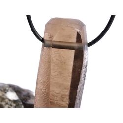 Rauchquarz dunkel Dow XXXL Kristallstab / Rohstein mit Spitze gebohrt, geschliff. - Handarbeit - AA-Sonderqualitt - ca. 5,7 cm x 2,1 cm x 1,6 cm