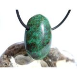 Chrysokoll Trommelstein gebohrt - Sonderqualität -...