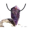 Charoit XXL Schmuckstein / Scheibenstein gebohrt - schöne Qualität - Rarität - Handarbeit - ca. 4,7 cm x 2,3 cm x 0,9 cm