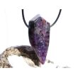 Charoit XXL Schmuckstein / Scheibenstein gebohrt - schöne Qualität - Rarität - Handarbeit - ca. 4,7 cm x 2,3 cm x 0,9 cm