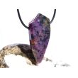 Charoit XXL Schmuckstein / Scheibenstein gebohrt - schöne Qualität - Rarität - Handarbeit - ca. 4,7 cm x 2,3 cm x 0,9 cm