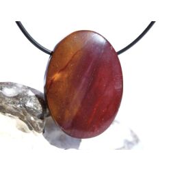 Mookait XXL Schmuckstein Cabochon / Scheibenstein gebohrt - Sonderqualität - ca. 4,1 cm x 3 cm x 1,1 cm