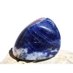 Sodalith Trommelstein Silberschimmer - Sonderqualit�t - Rarit�t - ca. 2,8 cm x 2,3 cm x 2,2 cm (Fairer Handel/GKS)