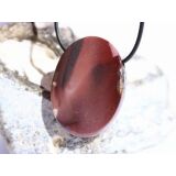 Mookait XXL Schmuckstein Cabochon / Scheibenstein gebohrt - Sonderqualität - ca. 4,2 cm x 3,1 cm x 0,9 cm