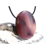 Mookait XXL Schmuckstein Cabochon / Scheibenstein gebohrt - Sonderqualität - ca. 4,2 cm x 3,1 cm x 0,9 cm