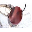 Mookait XXL Schmuckstein Cabochon / Scheibenstein gebohrt - Sonderqualität - ca. 4,2 cm x 3,1 cm x 0,9 cm