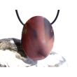 Mookait XXL Schmuckstein Cabochon / Scheibenstein gebohrt - Sonderqualität - ca. 4,2 cm x 3,1 cm x 0,9 cm