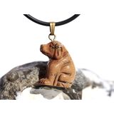 Landschaftsjaspis Hund Anhnger se - ca. 2,8 cm x 1,6 cm...