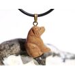 Landschaftsjaspis "Hund" Anhänger Öse - ca. 2,8 cm x 1,6 cm x 1 cm