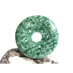 Prasem Afrkanische Jade Donut 40 mm (5,3 mm stark)