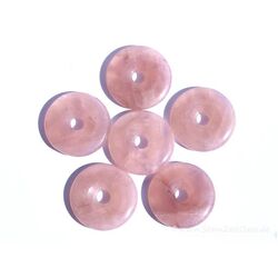 Rosenquarz Donut Edelstein 40 mm (7,5-9 mm stark) - AA-Sonderqualitt -