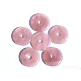 Rosenquarz Donut Edelstein 40 mm (7,5-9 mm stark) -...