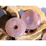 Rosenquarz Donut Edelstein 40 mm (7,5-9 mm stark) - AA-Sonderqualität -
