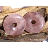 Rosenquarz Donut Edelstein 40 mm (7,5-9 mm stark) - AA-Sonderqualität -