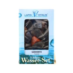 Lapis Vitalis® - Edelstein Wasser-Set: Sardonyx Wassersteine / rohe Trommelsteine (Rohsteine) - ca. 100 g