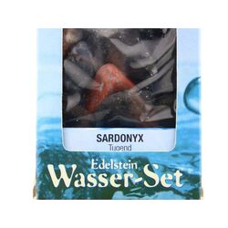 Lapis Vitalis� - Edelstein Wasser-Set: Sardonyx Wassersteine / rohe Trommelsteine (Rohsteine) - ca. 100 g
