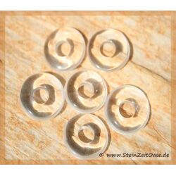 Bergkristalll Donut Edelstein 15 mm (3 - 4 mm stark) - Sonderqualitt -