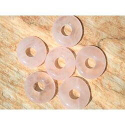 Rosenquarz Donuts Edelstein 15 mm (3 mm stark)