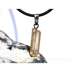 Topas Imperial (Goldtopas) Kristall natur mit Spitze - Anhnger Silberse Schmuckdose - Raritt - AAA--Sonderqualitt - ca. 3,1 cm x 0,7 cm x 0,4 cm