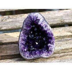 Amethyst Geode / -Schale / Ladegeode dunkel (Uruquai) Handarbeit geschliffen/poliert - AAA-Sonderqualitt - ca. 14 cm x 10 cm x 10 cm