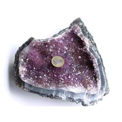 Amethyst Kristallstufe / Ladestufe / Schale hell (Brasilien) - AA-Sonderqualitt - ca. 18 cm x 17 cm x 5,3 cm