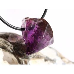 Amethyst dunkel Morion Kristall / Rohstein angetrommelt, gebohrt - AA-Sonderqualitt - ca. 2,5 cm x 2,1 cm x 1,7 cm