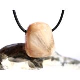 Stilbit apricot (Zeolith) Trommelstein gebohrt - Sonderqualität - ca. 2,7 cm x 2,3 cm x 1,9 cm