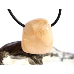 Stilbit apricot (Zeolith) Trommelstein gebohrt - Sonderqualitt - ca. 2,7 cm x 2,5 cm x 2 cm
