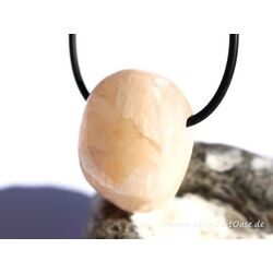 Stilbit apricot (Zeolith) Trommelstein gebohrt - Sonderqualitt - ca. 3,1 cm x 2,3 cm x 2,1 cm