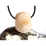 Stilbit apricot (Zeolith) Trommelstein gebohrt - Sonderqualität - ca. 3,1 cm x 2,3 cm x 2,1 cm