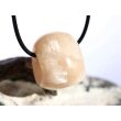 Stilbit apricot (Zeolith) Trommelstein gebohrt - Sonderqualität - ca. 3,1 cm x 2,3 cm x 2,1 cm