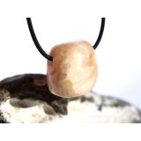 Stilbit apricot (Zeolith) Trommelstein gebohrt -...