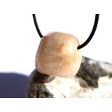 Stilbit apricot (Zeolith) Trommelstein gebohrt - Sonderqualität - ca. 2,6 cm x 2,5 cm x 2,2 cm
