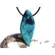 Chrysokoll XXL Schmuckstein / Scheibenstein gebohrt - AA-Sonderqualität - Handarbeit - ca. 5,3 cm x 2 cm x 0,9 cm