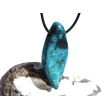 Chrysokoll XXL Schmuckstein / Scheibenstein gebohrt - AA-Sonderqualität - Handarbeit - ca. 5,3 cm x 2 cm x 0,9 cm