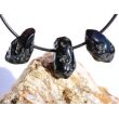 Tektit Trommelsteine gebohrt - Sonderqualität - ca. 2,5 - 3 cm / ca. 3-5 g/St