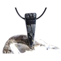 Picasso-Marmor XXL Schmuckstein / Scheibenstein gebohrt - Sonderqualitt - Handarbeit - ca. 4,5 cm x 1,6 cm x 1 cm
