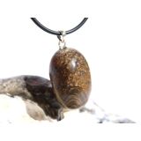 Stromatolith Trommelstein Anhänger Öse - ca. 3,6 cm x 1,7 cm x 1,5 cm - Sonderpreis wg. Makel -