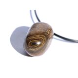 Stromatolith Trommelstein Anhänger Öse - ca. 3,6 cm x 1,7 cm x 1,5 cm - Sonderpreis wg. Makel -