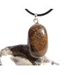 Stromatolith Trommelstein Anhänger Öse - ca. 3,6 cm x 1,7 cm x 1,5 cm - Sonderpreis wg. Makel -