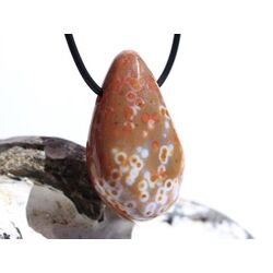 Ozeanachat XXL Schmuckstein / Cabochon gebohrt (Ozeanchalcedon / Ozeanjaspis) - Sonderqualitt - ca. 4,2 cm x 2,6 cm x 1,8 cm