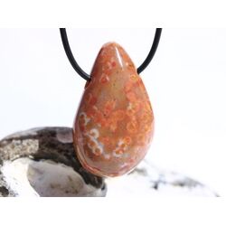 Ozeanachat XXL Schmuckstein / Cabochon gebohrt (Ozeanchalcedon / Ozeanjaspis) - Sonderqualitt - ca. 4,2 cm x 2,6 cm x 1,8 cm