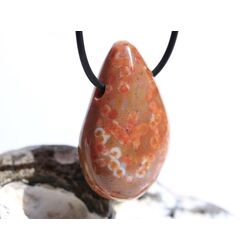 Ozeanachat XXL Schmuckstein / Cabochon gebohrt (Ozeanchalcedon / Ozeanjaspis) - Sonderqualitt - ca. 4,2 cm x 2,6 cm x 1,8 cm